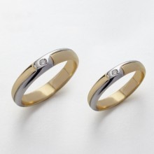 Anelli Fede Nuziale con diamante "Soffio"